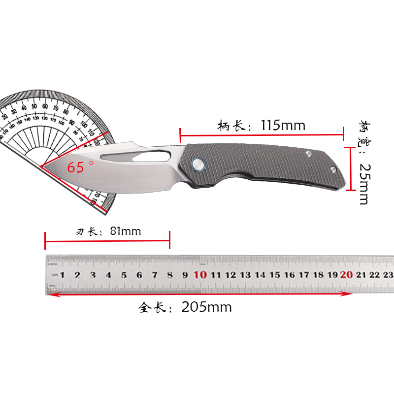 Fishing Equipment Kitchener - Nowy nóż składany z tytanową rękojeścią
