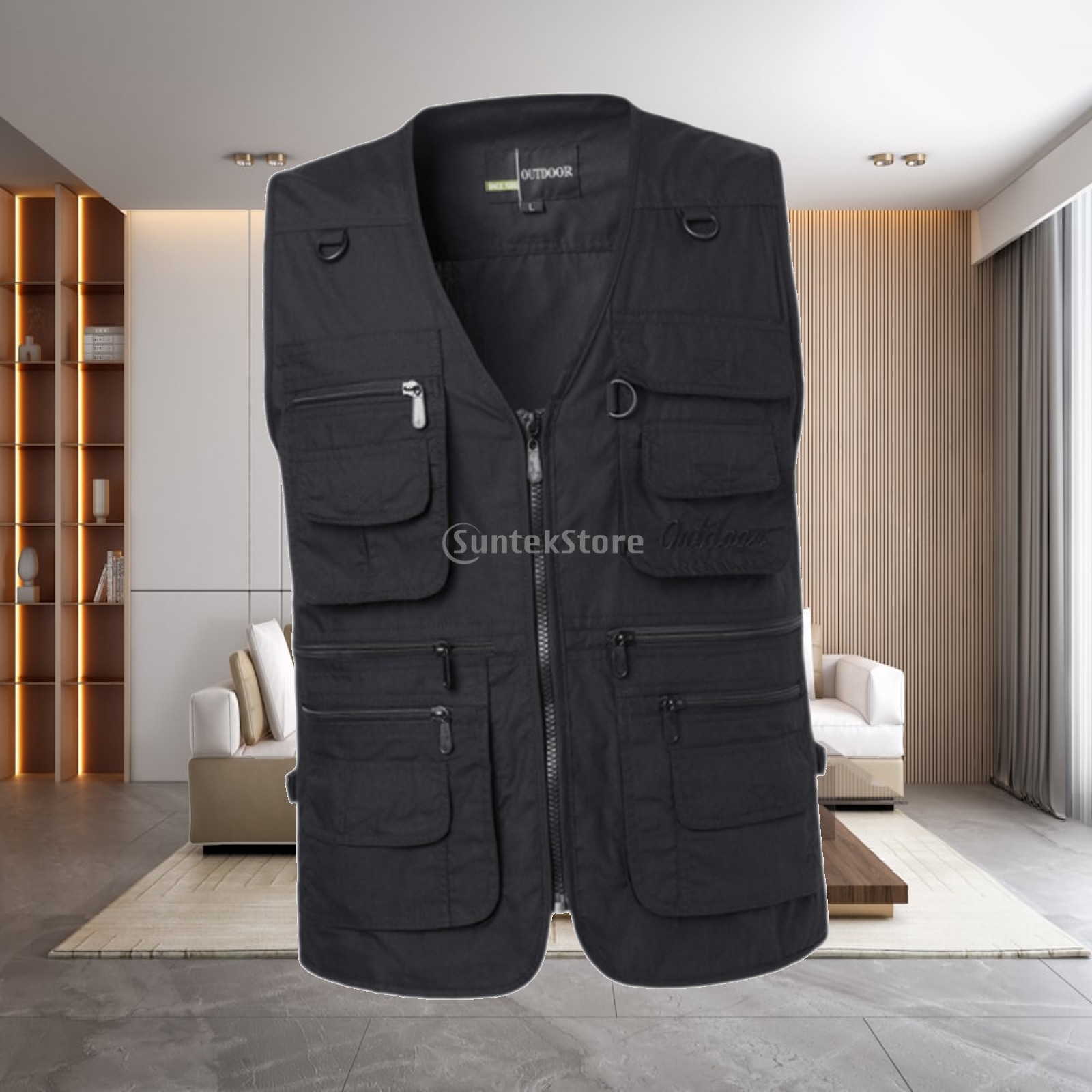 Fishing Vest Jacket - Kamizelka wędkarska z siatki, regulowana kamizelka