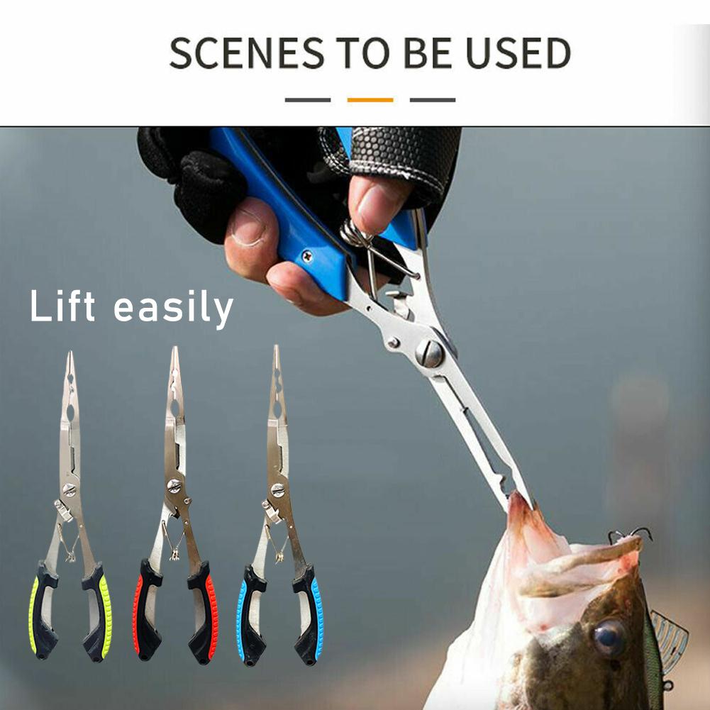 Fishing Equipment Pictures - Szczypce wędkarskie ze stali nierdzewnej, wielofunkcyjne,