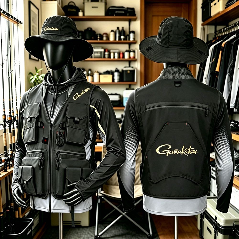 Fishing Vest Jacket - Kamizelka wędkarska Gamakatsu Men z wieloma